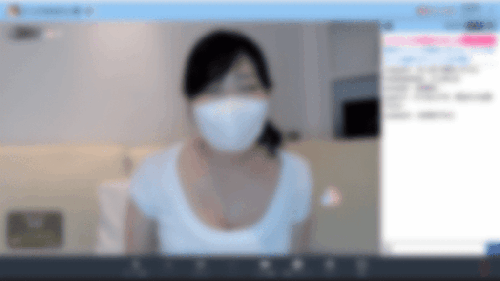 ouoTSUBAKIouoちゃんの無料ライブチャット、セリフが見えるチャット画面