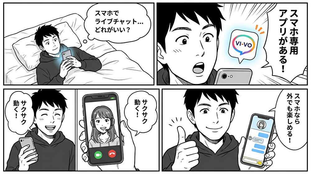 スマホで楽しめるライブチャットおすすめBEST5【2026年版】｜アプリ対応・操作性重視