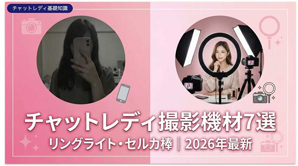 チャットレディにおすすめの撮影機材7選｜リングライト・セルカ棒