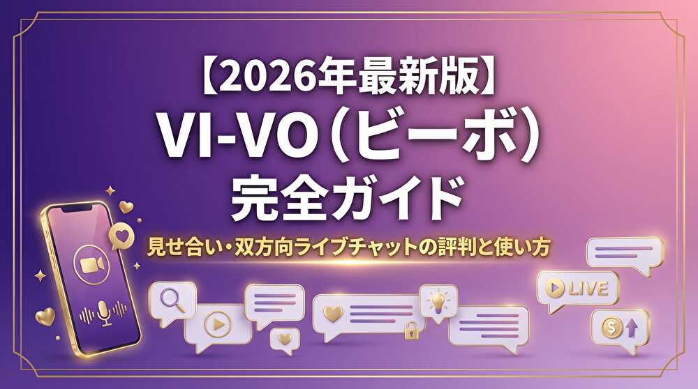 VI-VO ビーボ 完全ガイド 見せ合い 双方向 ライブチャット 2026年最新版
